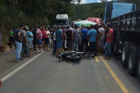 Motociclista sofre acidente próximo ao trevo de Iúna, na BR 262