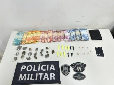 PM atende três ocorrências por tráfico de drogas em um dia em Guaçuí e São José do Calçado