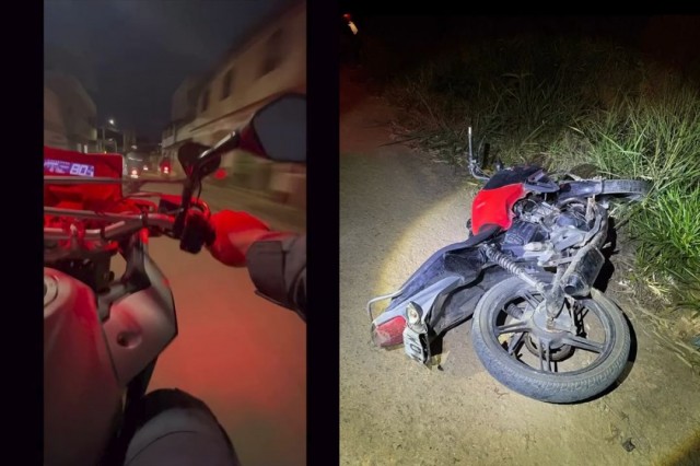 Vídeo: PM registra perseguição de motocicleta em Ibatiba