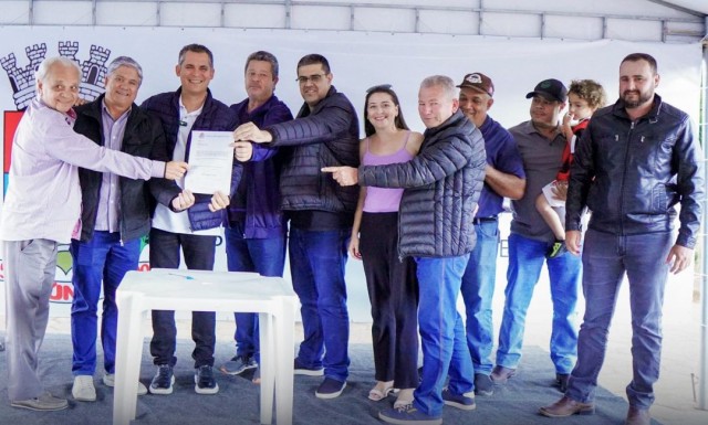 Iúna: assinada ordem de serviço para calçamento na comunidade de Santa Clara