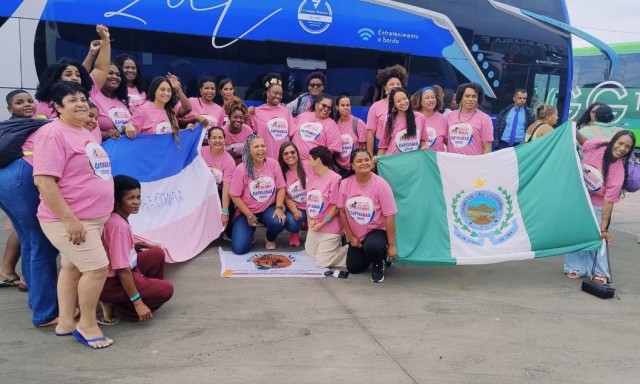 Grupo de Divino de São Lourenço participou da Marcha das Mulheres Negras em Brasília