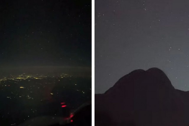 Piloto registra fenômeno no céu e compara com o de Pedra Menina