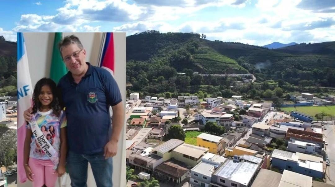 Nayrallylane da Silva ao lado do prefeito Thiago Lopes Pessotti, representando Dores do Rio Preto no Miss Mirim Espírito Santo.

Vista aérea do município de Dores do Rio Preto, cidade representada no concurso Miss Mirim Espírito Santo.