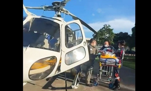 Vídeo: Criança ferida por explosão de rojão em Iúna é transferida pelo NOTAER