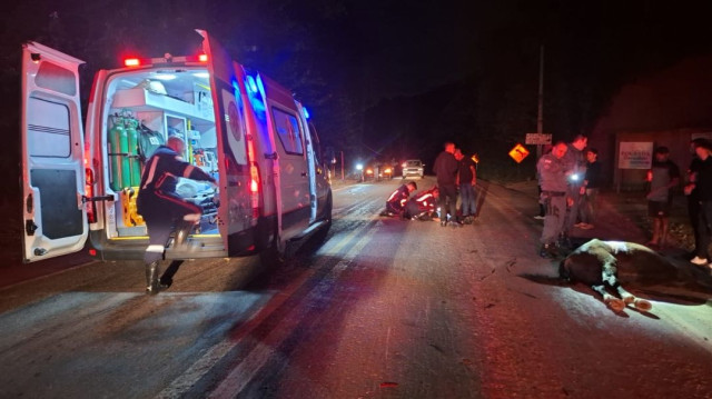 Motociclista colide com cavalo e fica em estado crítico em Guaçuí