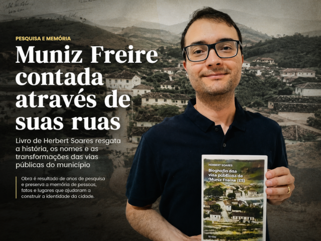 Livro sobre a história das vias públicas de Muniz Freire é lançado em evento cultural