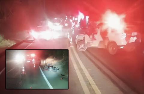 Vídeo: Acidente na BR-482 deixa motociclista morto no trecho entre Celina e Guaçuí