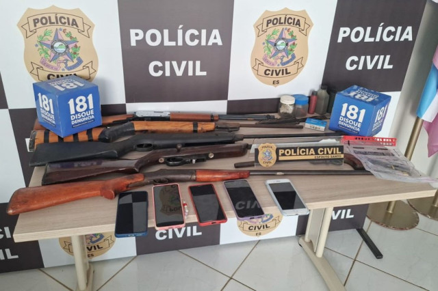 Operação apreende armas de fogo e autua secretário municipal em Ibatiba
