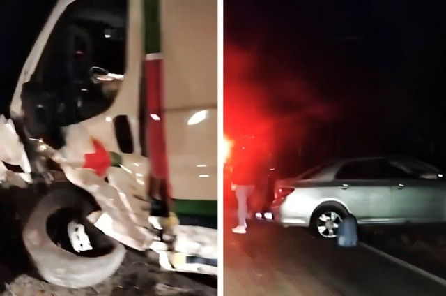 Ambulância de Muniz Freire se envolve em acidente na BR-482 em Alegre