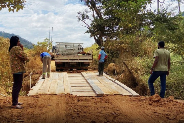 Ponte de Terra Corrida é reconstruída e tráfego é totalmente liberado em Iúna