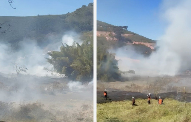 Vídeo: Incêndio atinge área de vegetação na entrada de Iúna